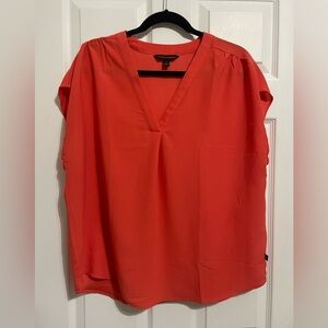 Banana Republic Coral Color Cap Sleeve Blouse - Size L